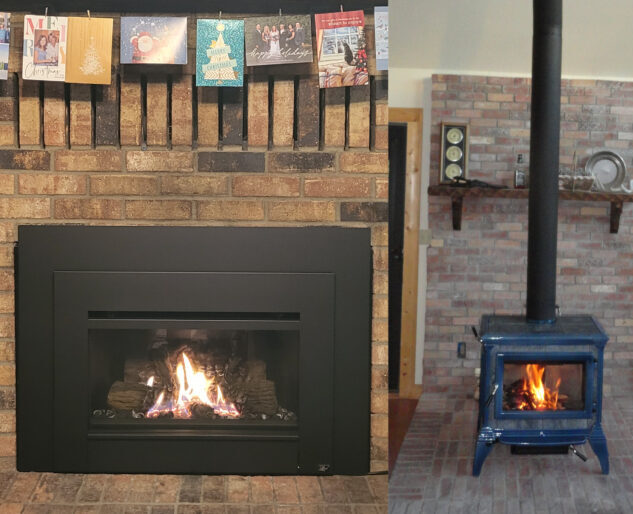 add a new stove or fireplace
