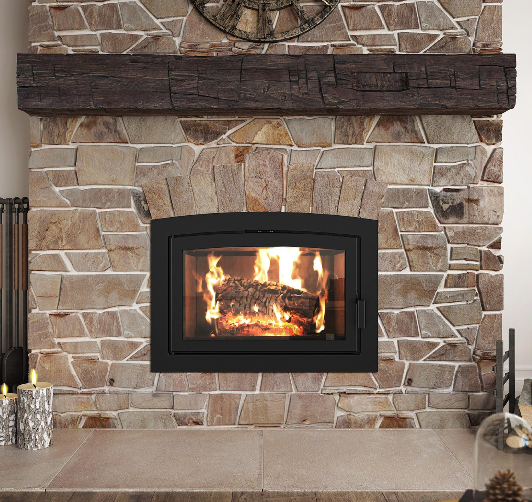 ambiance fireplace mantels wood beam